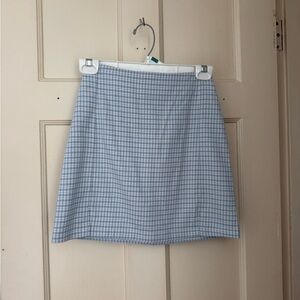 Brandy Melville Blue Checkered Women's Skirt